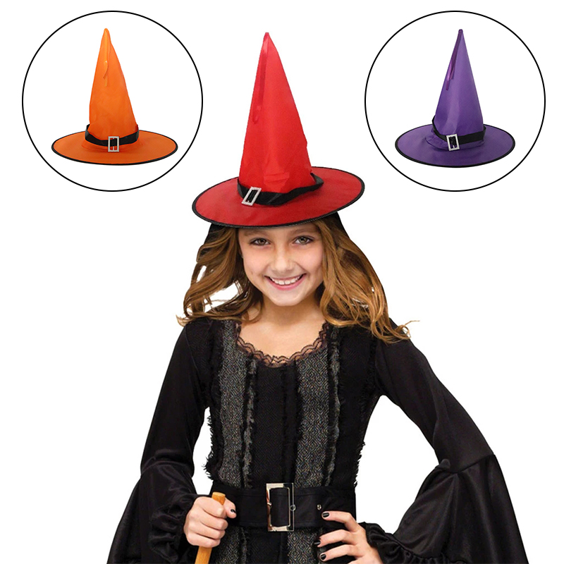 2021 New Christmas Party Glowing Witch Hat Without LED Light Wizard Hats Masquerade Costume Accessories Adult Kids Favor Halloween Decoratio Free ship