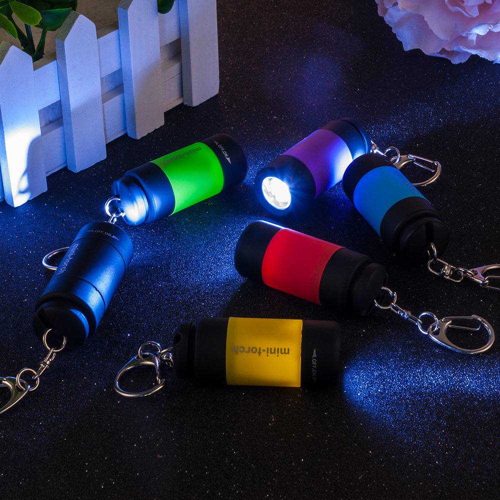 New Key Chains LED Light Flashlight Lamp Pocket Keychain Mini Torch Waterproof