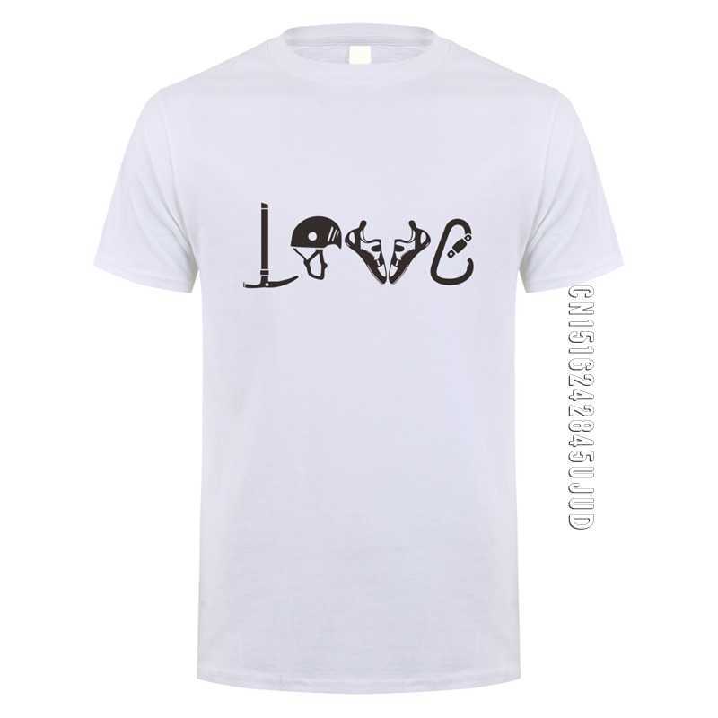 LOVE Climb Equipment T Shirt Men O Neck Cotton Climbing Mountain T-shirts Man Camisetas Gift 210629