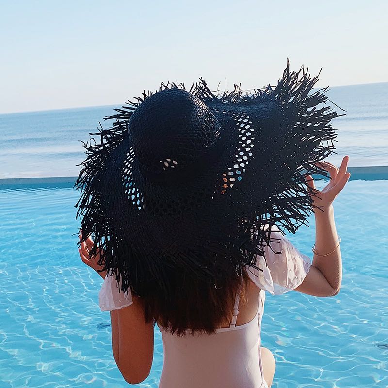 Wholesale 8 Colors Raffia Big Beach Hats For Women Wide Brim Sun Hat ladies Hollow Breathable Summer Cool St Hat S1118g, Nh4460-04-beige
Wholesale 8 Colors Raffia Big Beach Hats For Women Wide Brim Sun Hat ladies Hollow Breathable Summer Cool St Hat S1118g, Nh4460-04-beige