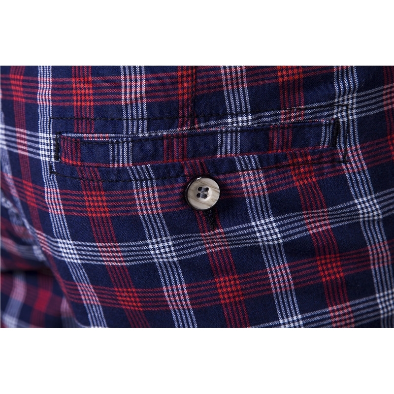 New Summer Plaid Shorts Men 100% Cotton High Quality Fitness Men Short Pants Casual Social Style Knee Length Male Shorts T200718