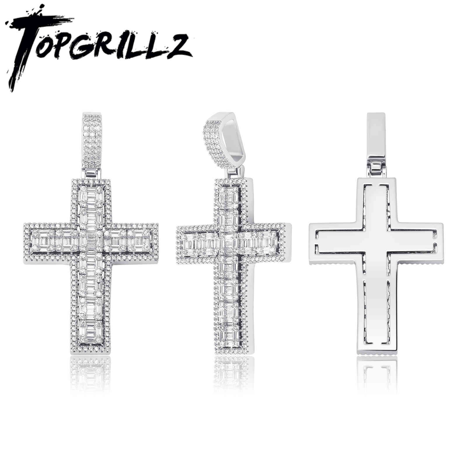 TOPGRILLZ Hip Hop High Quality Cross Pendant Necklace Iced Out Full Micro Pave Cubic Zirconia Pendant Fashion Jewelry For Gift X0509
TOPGRILLZ Hip Hop High Quality Cross Pendant Necklace Iced Out Full Micro Pave Cubic Zirconia Pendant Fashion Jewelry For Gift X0509
