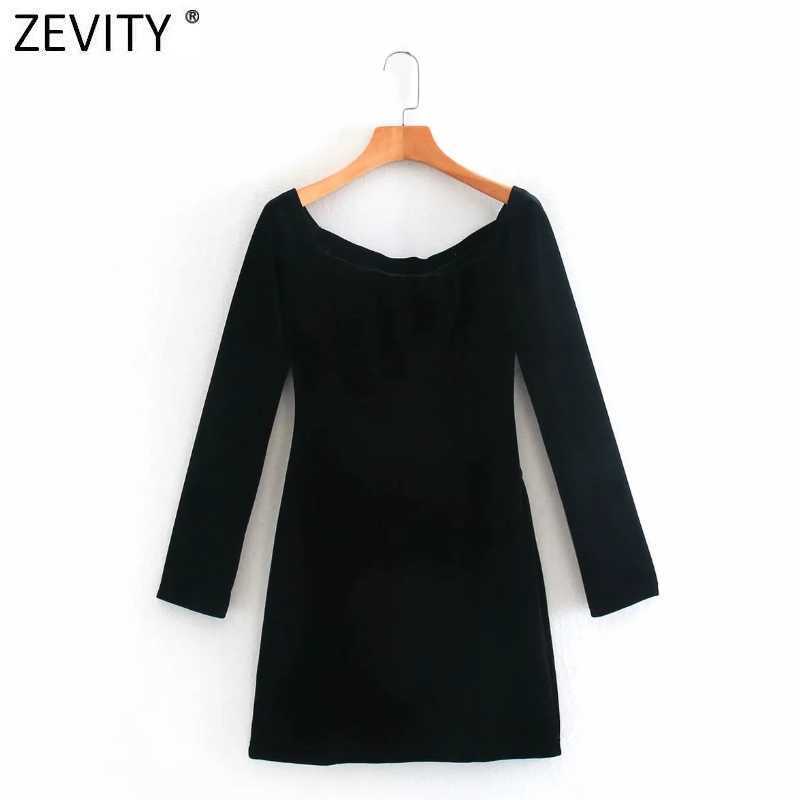 Zevity Women Sexy Off Shoulder Casual Slim Velvet Mini Dress Femme Long Sleeve Side Zipper Party Vestido Chic Clothes DS4724 210603, As pic ds4724ww
Zevity Women Sexy Off Shoulder Casual Slim Velvet Mini Dress Femme Long Sleeve Side Zipper Party Vestido Chic Clothes DS4724 210603, As pic ds4724ww