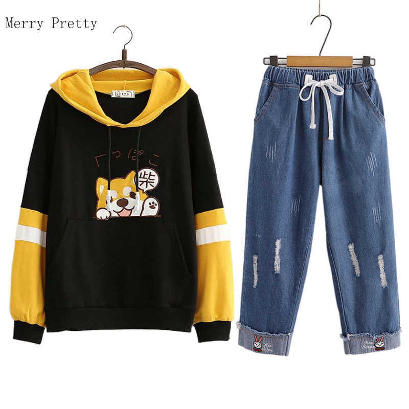 Women's Casual Sets Two Piece Pant Set Cartoon Embroidery Hooded Sweatshirts and Denim Pants Tracksuit Suit Summer Clothing 210526, Sets 4
Women's Casual Sets Two Piece Pant Set Cartoon Embroidery Hooded Sweatshirts and Denim Pants Tracksuit Suit Summer Clothing 210526, Sets 4