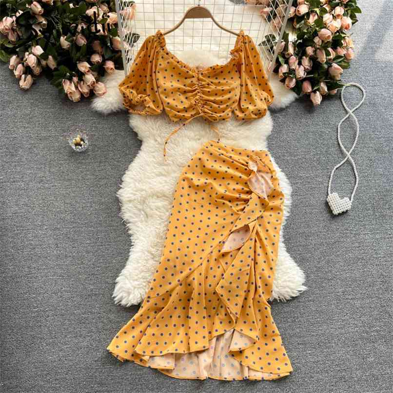2 Piece Polka Dot Skirts Sets Women Summer Beach Off Shoulder Puff Sleeve Super Short Shirts Irregular Midi Skirt 210607, Purple
2 Piece Polka Dot Skirts Sets Women Summer Beach Off Shoulder Puff Sleeve Super Short Shirts Irregular Midi Skirt 210607, Purple