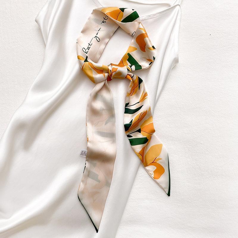 Aesthetic Printing Long Silk Scarf Female Literary Hair Decorative Headband Tie Wrist Strap Bag Belt Scarves, Blue;gray
Aesthetic Printing Long Silk Scarf Female Literary Hair Decorative Headband Tie Wrist Strap Bag Belt Scarves, Blue;gray