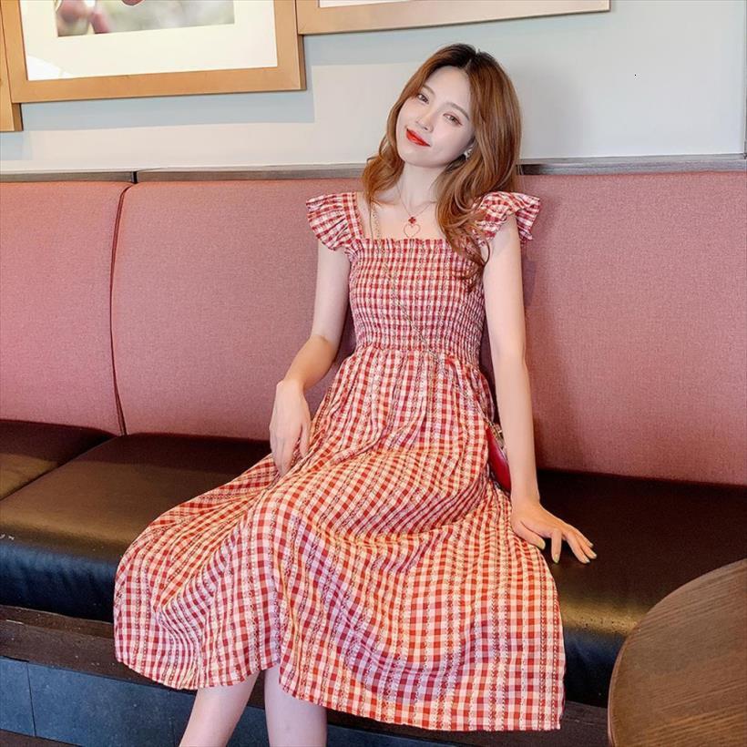 checkered summer women dress a line elegant fashion butterfly sleeve girl suspander boob tube french style midi, Black;gray
checkered summer women dress a line elegant fashion butterfly sleeve girl suspander boob tube french style midi, Black;gray