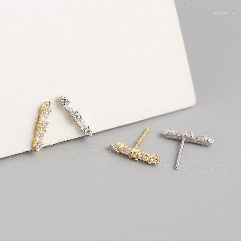 Sterling Silver Minimalist Pave White Zircon Bar Stud Earrings For Women Chic Office Fashion Jewelry Present, Golden;silver
Sterling Silver Minimalist Pave White Zircon Bar Stud Earrings For Women Chic Office Fashion Jewelry Present, Golden;silver