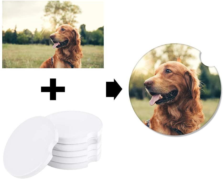 Sublimation Blank Car Ceramics Coasters Hot Transfer Printing Coaster Blank Consumables Materials DHL SXDC29