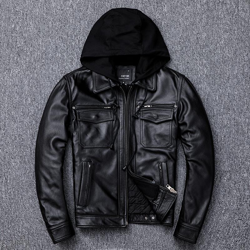 Men' Leather & Faux Mens Jacket Cowhide Genuine Coat Motorcycle Men Autumn Winter Real Cow Jackets Plus Size KJ5125, Black
Men' Leather & Faux Mens Jacket Cowhide Genuine Coat Motorcycle Men Autumn Winter Real Cow Jackets Plus Size KJ5125, Black