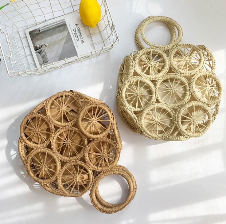 Circle Hollow Paper Rope Woven Bags Messenger Straw Beach Leisure Women's Bag, Brown
Circle Hollow Paper Rope Woven Bags Messenger Straw Beach Leisure Women's Bag, Brown