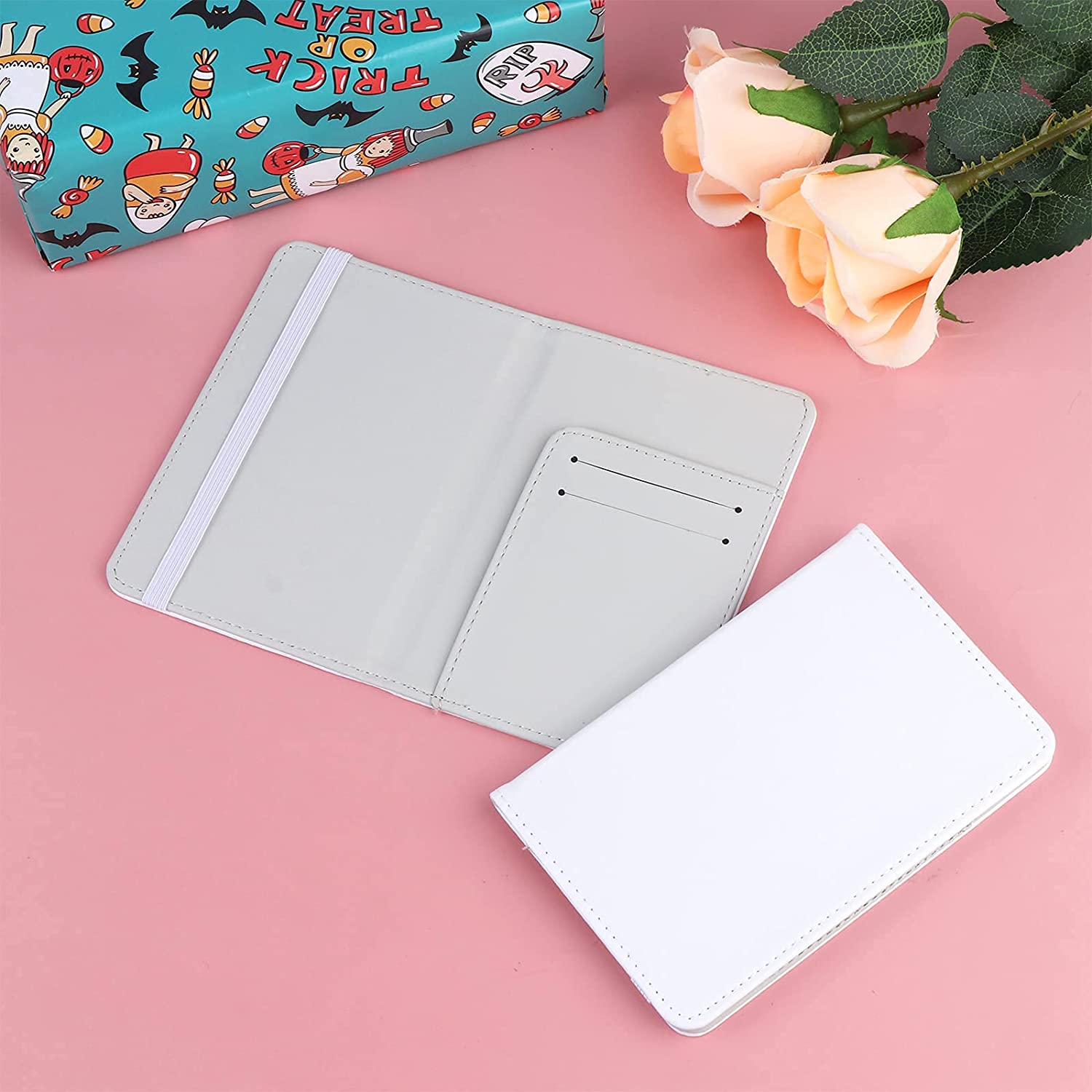Sublimation Passport Holder blanks PU Leather Blank Thermal Transfer Business Cards clip Credit Card Boarding Passes wallet