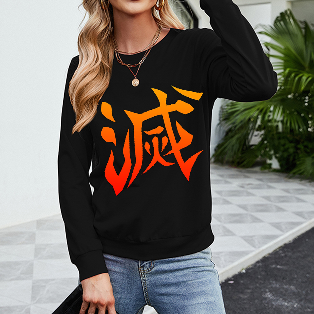 Women Round Collar Sweatshirts Autumn Winter Clothing Long Sleeve Pullovers Anime Manga Pattern Printing Casual Loose Sport Hip Pop Street Wear Tops, Black 2
Women Round Collar Sweatshirts Autumn Winter Clothing Long Sleeve Pullovers Anime Manga Pattern Printing Casual Loose Sport Hip Pop Street Wear Tops, Black 2