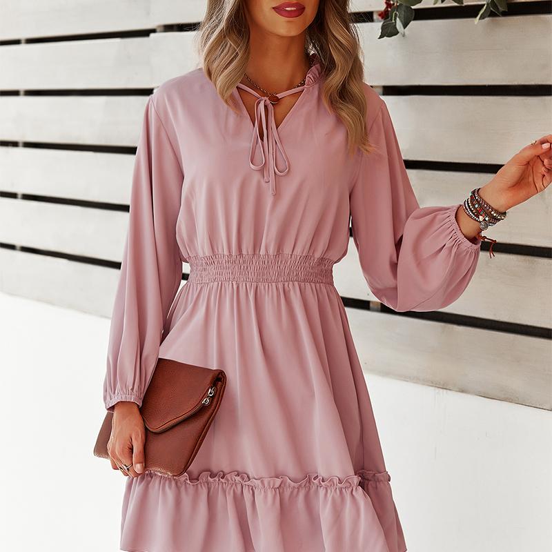 Casual Dresses ATUENDO Autumn Vintage Solid Pink Dress For Women Causal Wedding Guest High Waist Robe Bohemian Long Sleeve Ladies Maxi
Casual Dresses ATUENDO Autumn Vintage Solid Pink Dress For Women Causal Wedding Guest High Waist Robe Bohemian Long Sleeve Ladies Maxi