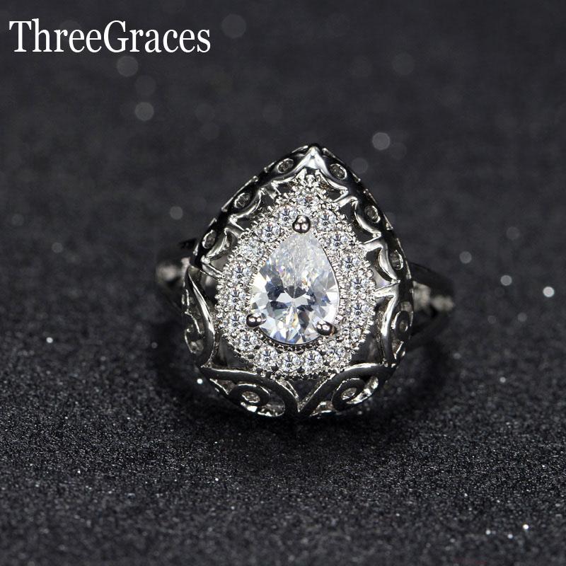 Wedding Rings Vintage Bridal Accessories Clear Water Drop Cubic Zirconia Crystal Micro Pave For Women RG025, Slivery;golden
Wedding Rings Vintage Bridal Accessories Clear Water Drop Cubic Zirconia Crystal Micro Pave For Women RG025, Slivery;golden