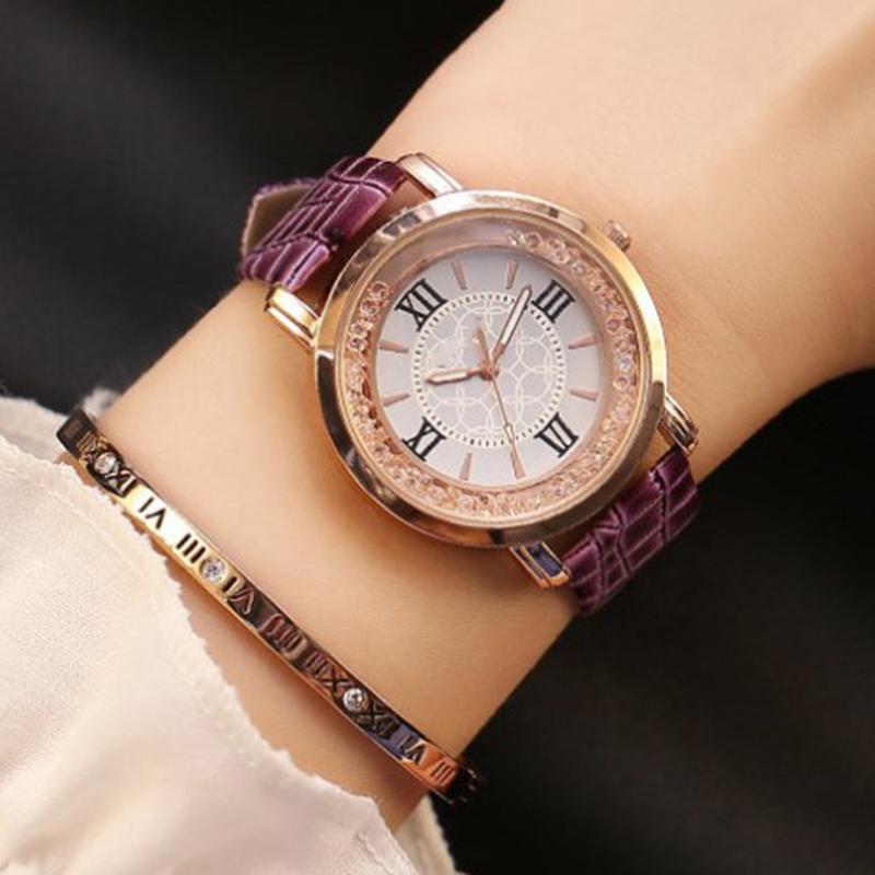 Wristwatches Fashion Minimalist Quartz Watch With Rhinestone Leather Strap Round Dial Wrist For Casual Daily Office Women LL@17, White
Wristwatches Fashion Minimalist Quartz Watch With Rhinestone Leather Strap Round Dial Wrist For Casual Daily Office Women LL@17, White