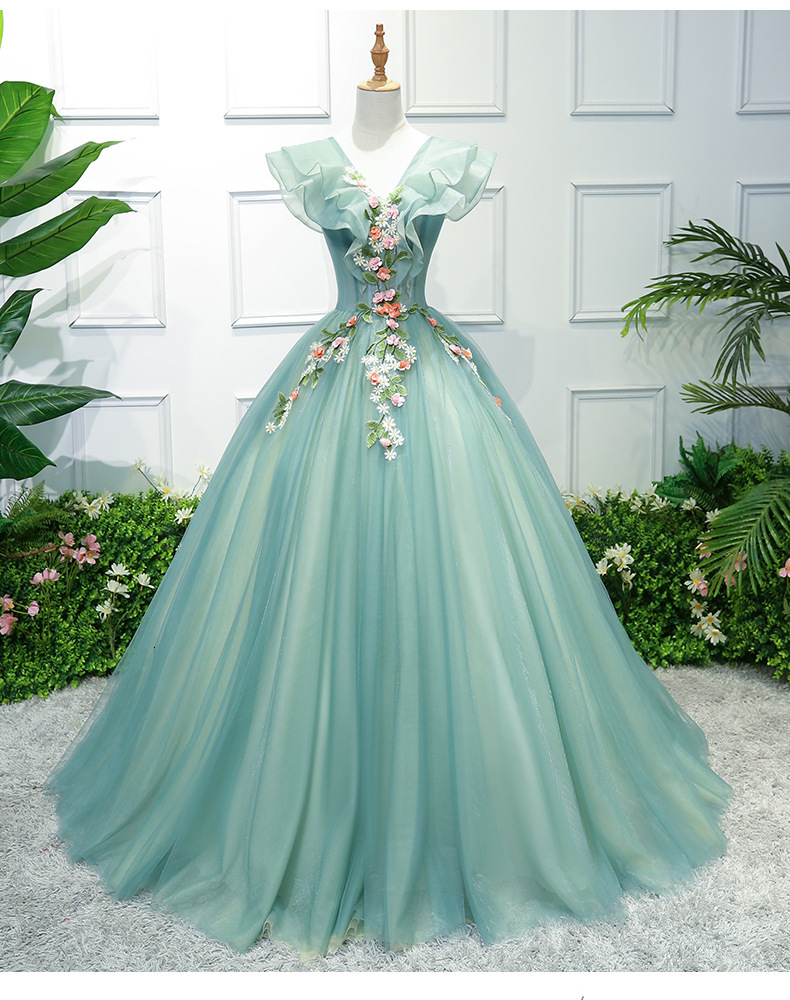 V-neck Party Prom Ball Gown Vintage Host Solo Lace Studio Photography Dresses Women Luxury Embroidery Mesh Wedding Dinner Dress Q025, Green
V-neck Party Prom Ball Gown Vintage Host Solo Lace Studio Photography Dresses Women Luxury Embroidery Mesh Wedding Dinner Dress Q025, Green