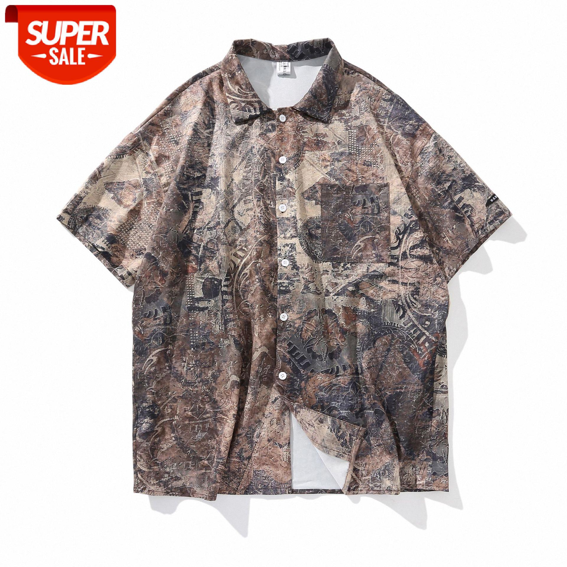 Tie-dye printed retro short-sleeved floral shirt men's loose Weiyi casual hip-hop men and women short #EX65, White;black
Tie-dye printed retro short-sleeved floral shirt men's loose Weiyi casual hip-hop men and women short #EX65, White;black