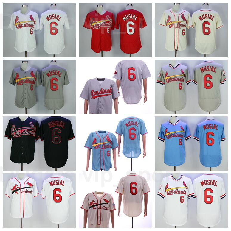 1944 1956 1963 Retire Baseball 6 Stan Musial Retro Jersey Flexbase Cool Base Pullover Red Blue White Black Grey Vintage 1978 1982 1985
1944 1956 1963 Retire Baseball 6 Stan Musial Retro Jersey Flexbase Cool Base Pullover Red Blue White Black Grey Vintage 1978 1982 1985