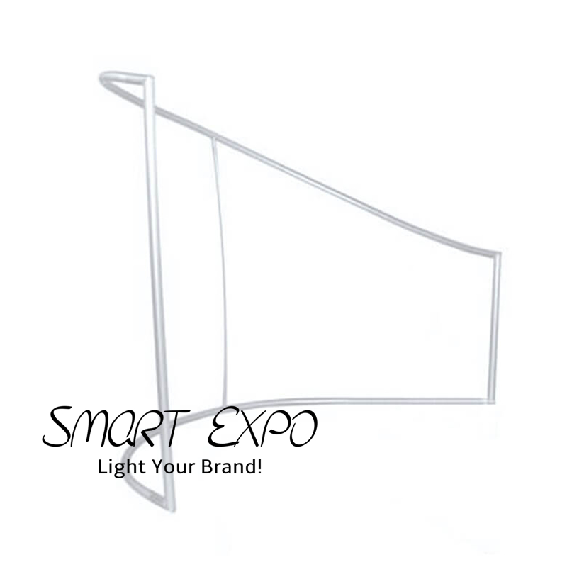 Semi-circle Backdrop Wall Advertising Display For Exhibition Show Store Promotion with Double Tension Fabric Printing Portable Carry Bag