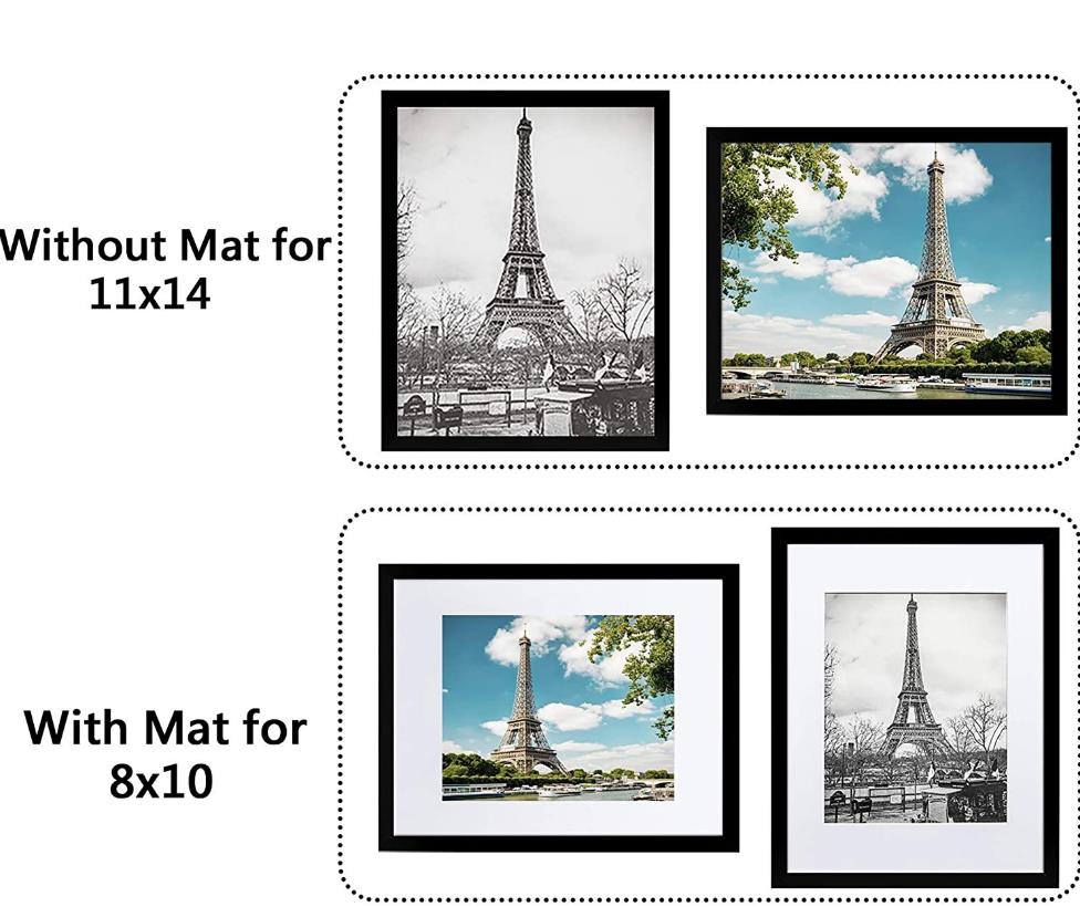 Picture Frame Display Gallery Wall Mounting Photo Crafts Case Home Decoraions Black White 4 Sizes For Chose