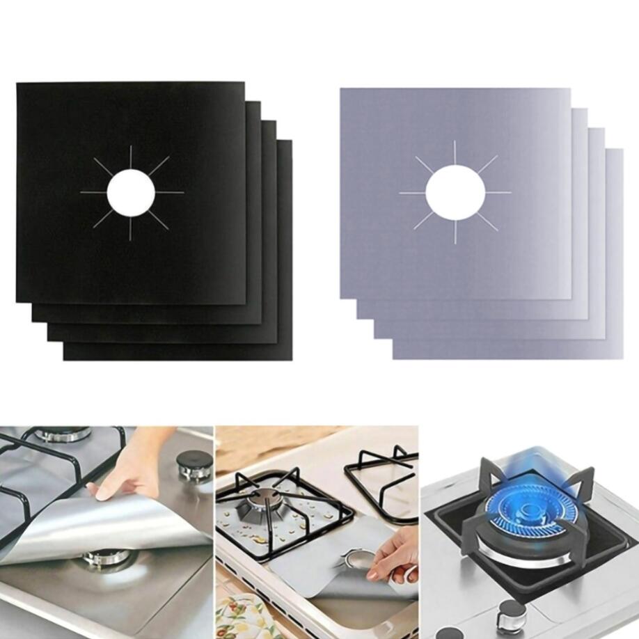 4pcs/set Cooker cover liner Clean Mat Pad Gas Stove Stovetop Protector Kitchen Accessories gift RRD7655 Free shipping