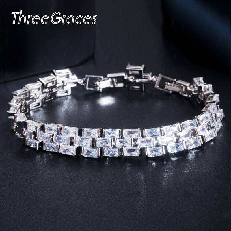 Link, Chain ThreeGraces Classic Cubic Zirconia Crycal White Gold Color Women Tennis Bracelets Fashion Bridal Wedding Banquet Jewelry BR123, Black
Link, Chain ThreeGraces Classic Cubic Zirconia Crycal White Gold Color Women Tennis Bracelets Fashion Bridal Wedding Banquet Jewelry BR123, Black
