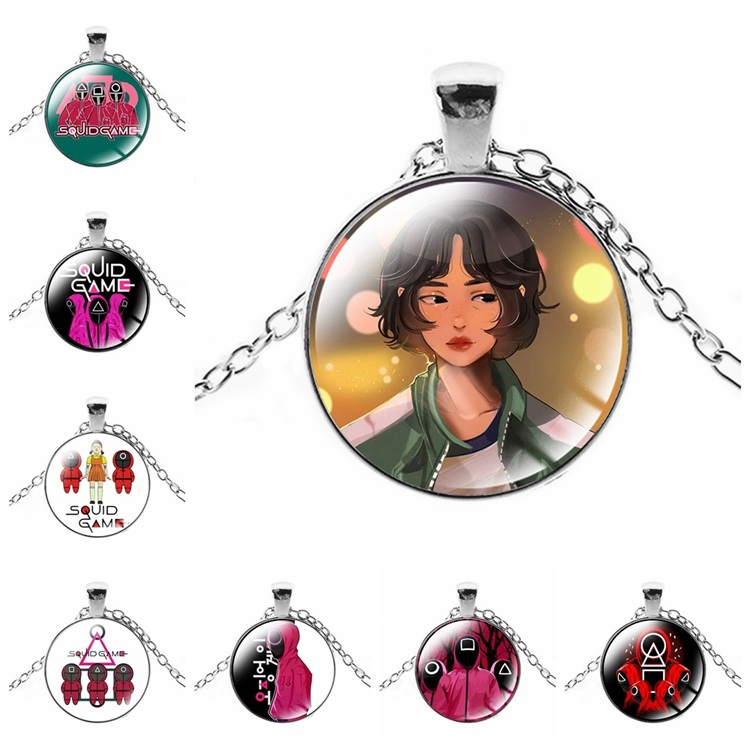 Squid Game Pendant Necklace Jewelry Alloy Women Mens Necklaces Halloween Christmas Gift
Squid Game Pendant Necklace Jewelry Alloy Women Mens Necklaces Halloween Christmas Gift
