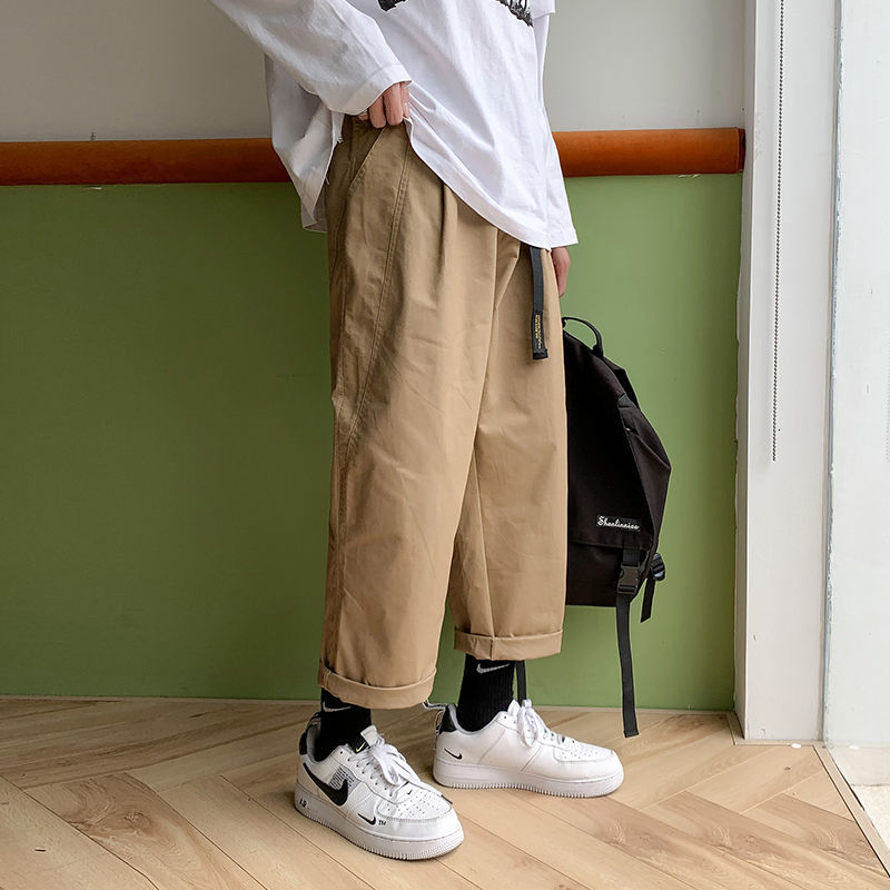2021 New Spring Autumn Cotton Casual Men's Fashion Belt Straight Men Streetwear Korean Loose Elastic Waist Pants Mens -2xl 2yie, Black
2021 New Spring Autumn Cotton Casual Men's Fashion Belt Straight Men Streetwear Korean Loose Elastic Waist Pants Mens -2xl 2yie, Black