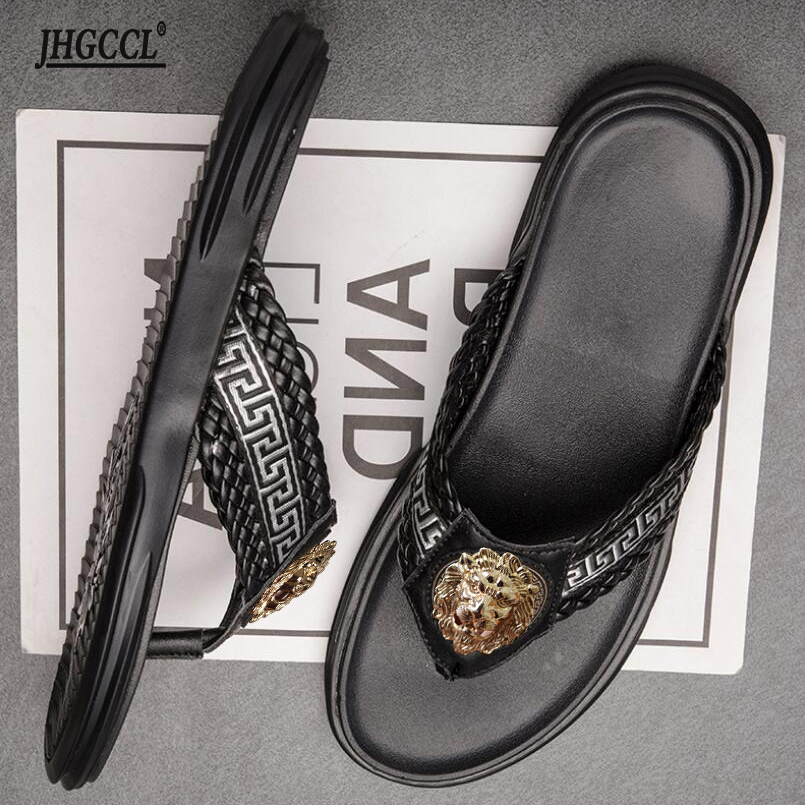 Men's and women's plus-size slippers style flip-flops for men leather beach shoes women Plus size sandals Zapatos Hombre T2, Style2
Men's and women's plus-size slippers style flip-flops for men leather beach shoes women Plus size sandals Zapatos Hombre T2, Style2