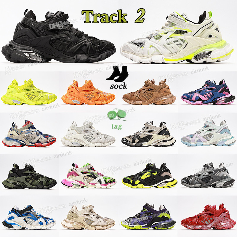 Track 2 Sneakers Designers 2.0 Shoes Casual Men Women Tracks 4.0 Breathable Sneaker mesh nylon cloth embossed leather lace-up Jogging Hiking Chaussures size 35-46, Shoes box
Track 2 Sneakers Designers 2.0 Shoes Casual Men Women Tracks 4.0 Breathable Sneaker mesh nylon cloth embossed leather lace-up Jogging Hiking Chaussures size 35-46, Shoes box