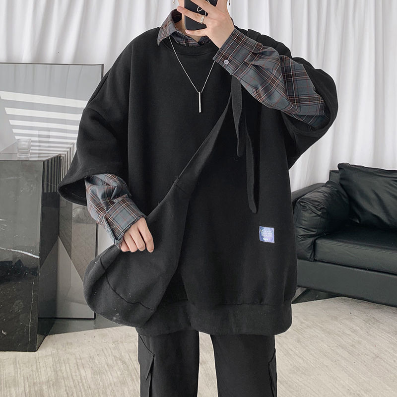 2021 New Men's Stitching Two-piece Coats Long Sleeve Loose Hoodies Cotton Casual Clothes Sweatshirts Black/khaki/green Pullover Xpzx
2021 New Men's Stitching Two-piece Coats Long Sleeve Loose Hoodies Cotton Casual Clothes Sweatshirts Black/khaki/green Pullover Xpzx