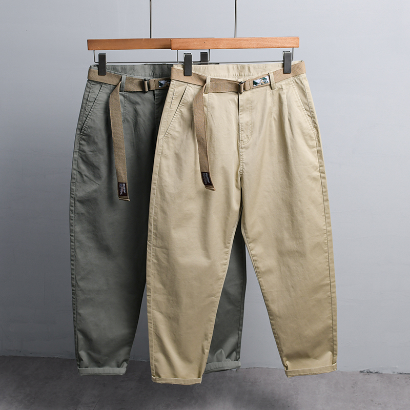 2021 New Designer Ankle-length Stretch Cotton Pants Brand Solid Fashion Trousers Men Casual Comfortable Mens Clothing Spodnie Ctju, Khaki (with belt)
2021 New Designer Ankle-length Stretch Cotton Pants Brand Solid Fashion Trousers Men Casual Comfortable Mens Clothing Spodnie Ctju, Khaki (with belt)