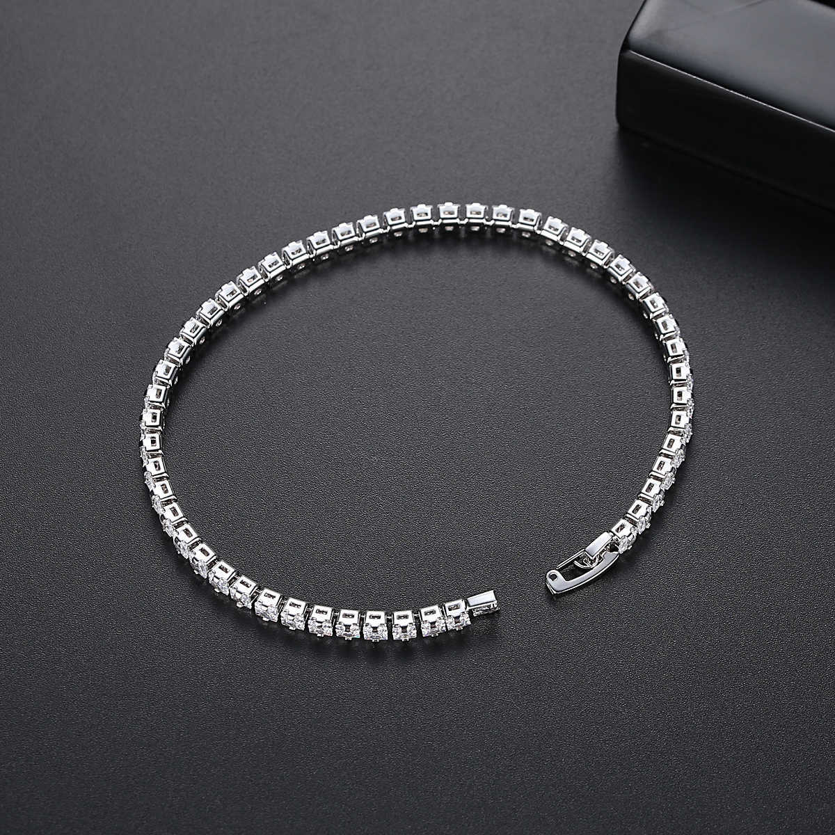 LUOTEEMI New Mosaic Cubic Zirconia Tennis Bracelet & Bangles for Women Fashion Jewelry Pulseras Mujer Christmas Gift X0706
