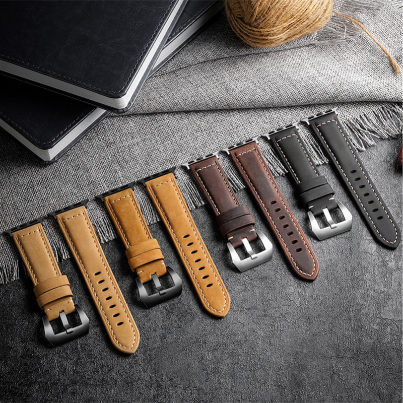 Built-in Leather Watch Bands Forsted Suede Smart Straps for iWatch Series 38mm 42mm
Built-in Leather Watch Bands Forsted Suede Smart Straps for iWatch Series 38mm 42mm