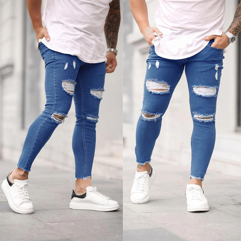 Men Ripped Slim Fit Skinny Jeans Fashion Designer Hi-Street Distressed Stretch Denim Joggers Holes Washed Destroyed Mens Elastic Pants 8828, 8824-2
Men Ripped Slim Fit Skinny Jeans Fashion Designer Hi-Street Distressed Stretch Denim Joggers Holes Washed Destroyed Mens Elastic Pants 8828, 8824-2
