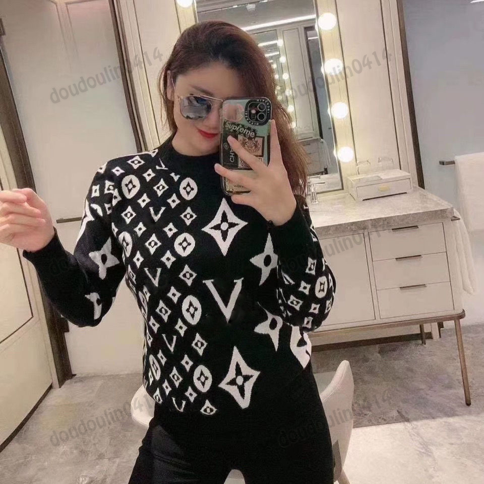 Women's Sweaters High quality fashionable sweater covered with letters jacquard retro loose versatile top, Black
Women's Sweaters High quality fashionable sweater covered with letters jacquard retro loose versatile top, Black