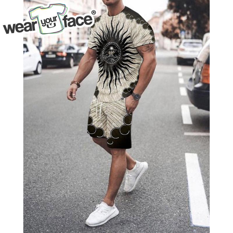 Men's Tracksuits Sun Abstract Geometry Pattern 3D All Over Printed T Shirts Shorts Sets Sports Streetwear Vocation Men Clothing, Gray
Men's Tracksuits Sun Abstract Geometry Pattern 3D All Over Printed T Shirts Shorts Sets Sports Streetwear Vocation Men Clothing, Gray
