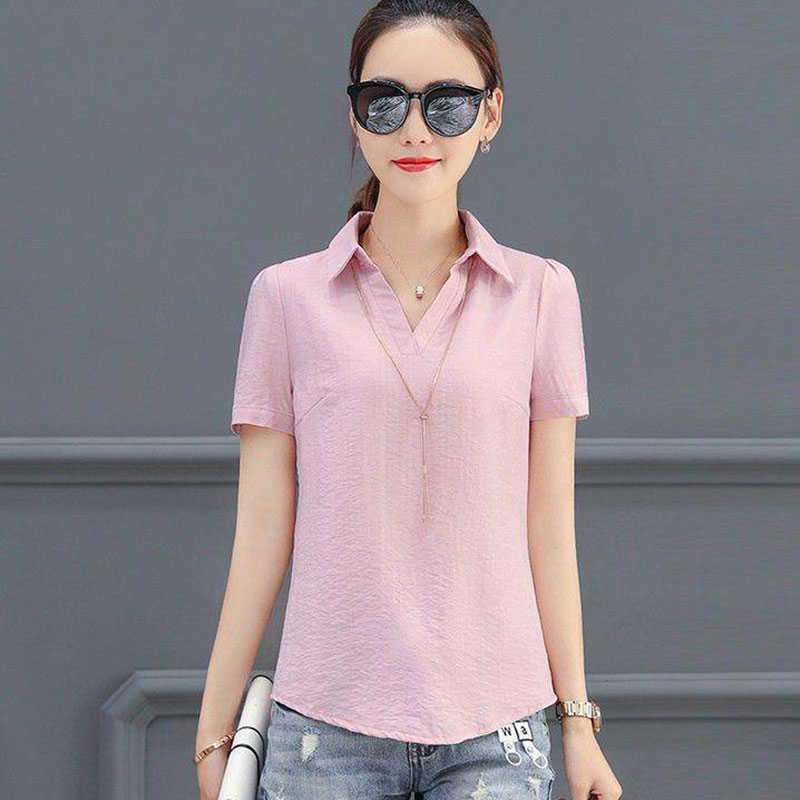 Summer Women Short Sleeve Shirt Plus Size all-matched Casual Cotton Linen V-neck Ladies Tops Office Lady White Blouse D209 210608, Yellow
Summer Women Short Sleeve Shirt Plus Size all-matched Casual Cotton Linen V-neck Ladies Tops Office Lady White Blouse D209 210608, Yellow