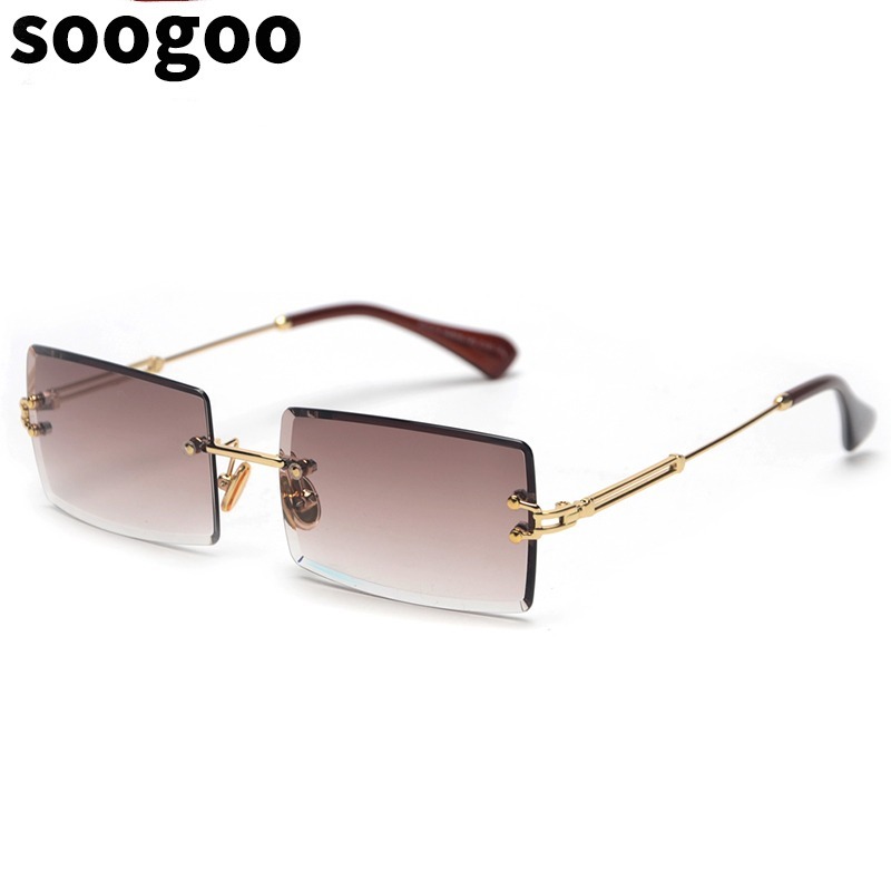 Peekaboo Small Rectangle Sunglasses Women Rimless Square Sun Glasses For Women summer style female uv400 green brown, White;black
Peekaboo Small Rectangle Sunglasses Women Rimless Square Sun Glasses For Women summer style female uv400 green brown, White;black