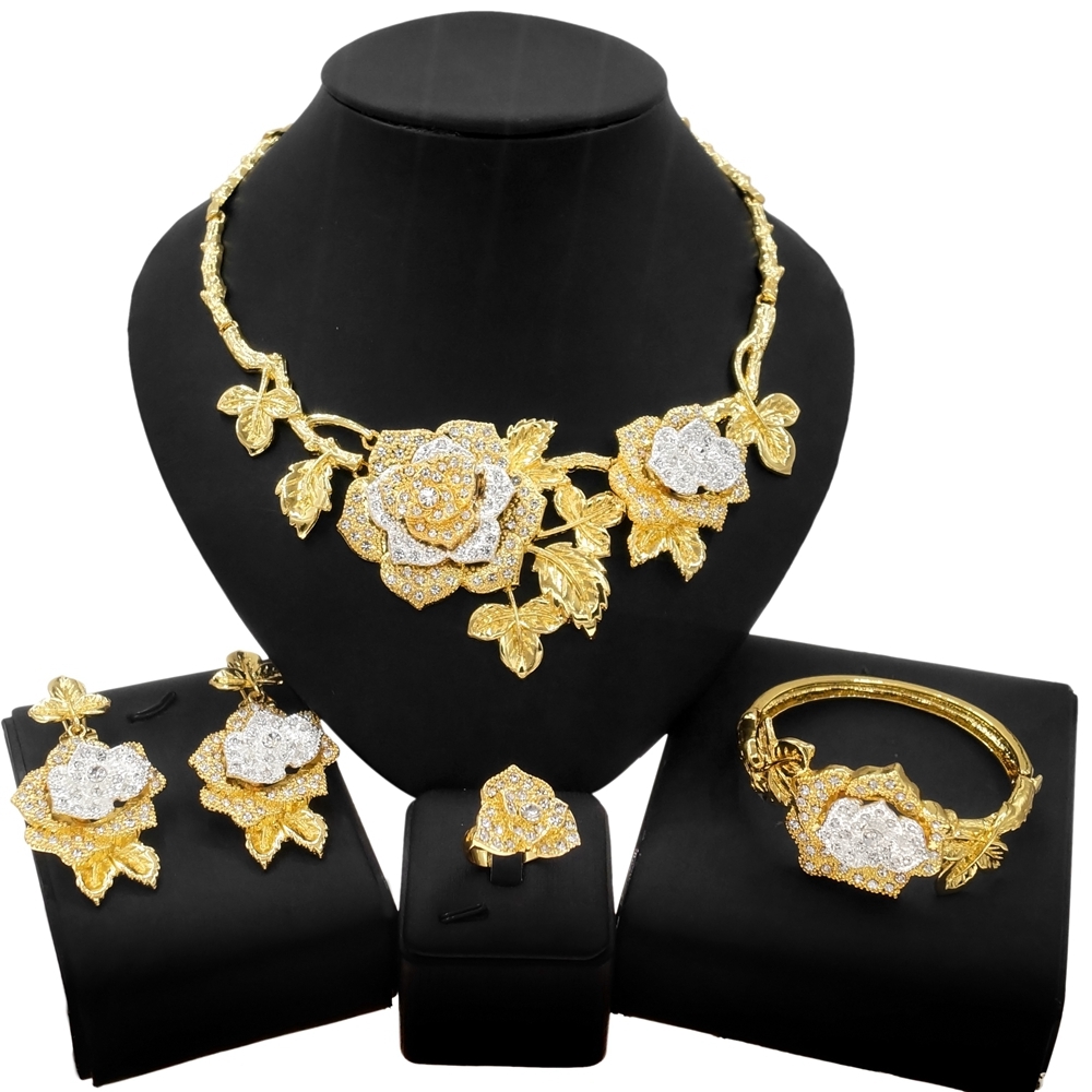 Yulaili New Exquisite Gold Plated Flower Necklace Jewelry Set Fashion Online Wedding Matching Bridal Dresses Wholesale Jewellery Sets HS21081016, Golden
Yulaili New Exquisite Gold Plated Flower Necklace Jewelry Set Fashion Online Wedding Matching Bridal Dresses Wholesale Jewellery Sets HS21081016, Golden
