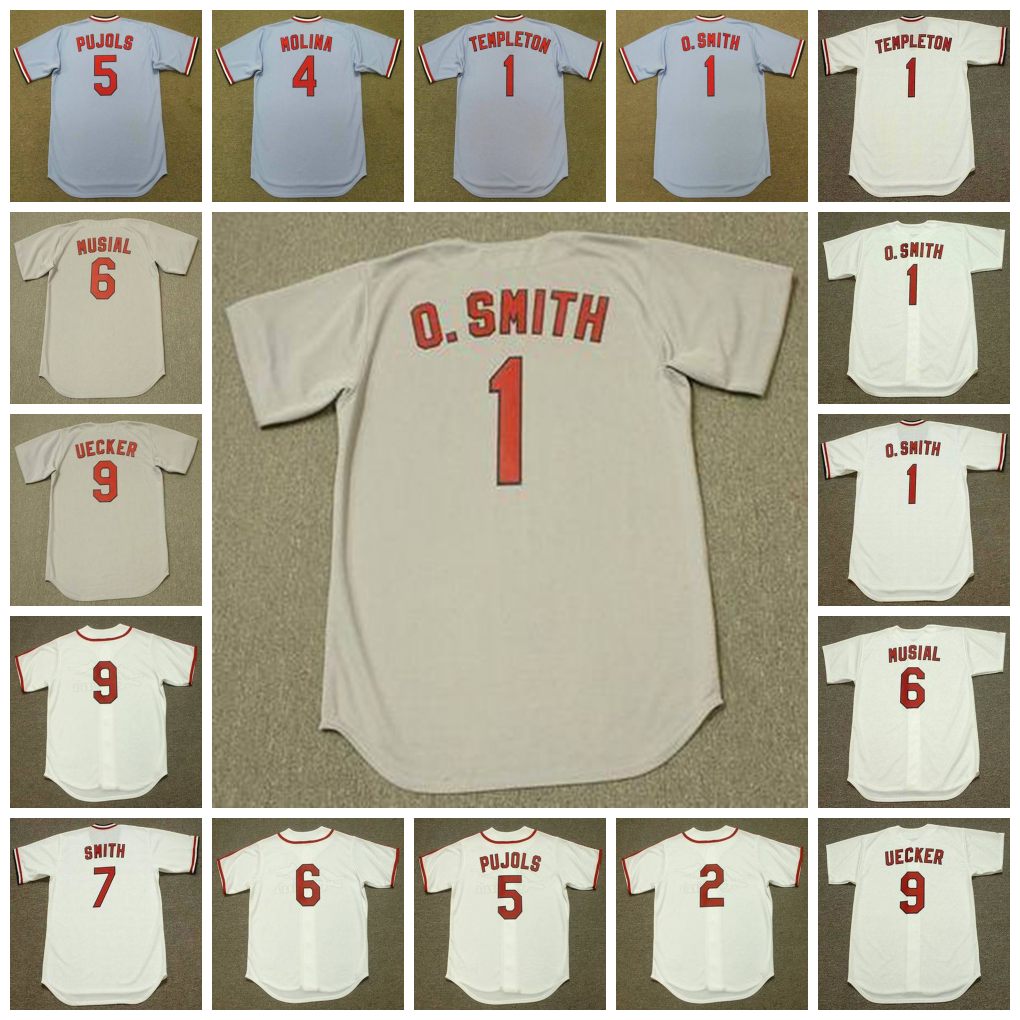 St. Louis Vintage Baseball Jersey 1 GARRY TEMPLETON 1977 OZZIE SMITH 1992 2 RED SCHOENDIENST 1940's MOLINA PUJOLS 6 MUSIAL 9 BOB UECKER, Blue;black
St. Louis Vintage Baseball Jersey 1 GARRY TEMPLETON 1977 OZZIE SMITH 1992 2 RED SCHOENDIENST 1940's MOLINA PUJOLS 6 MUSIAL 9 BOB UECKER, Blue;black