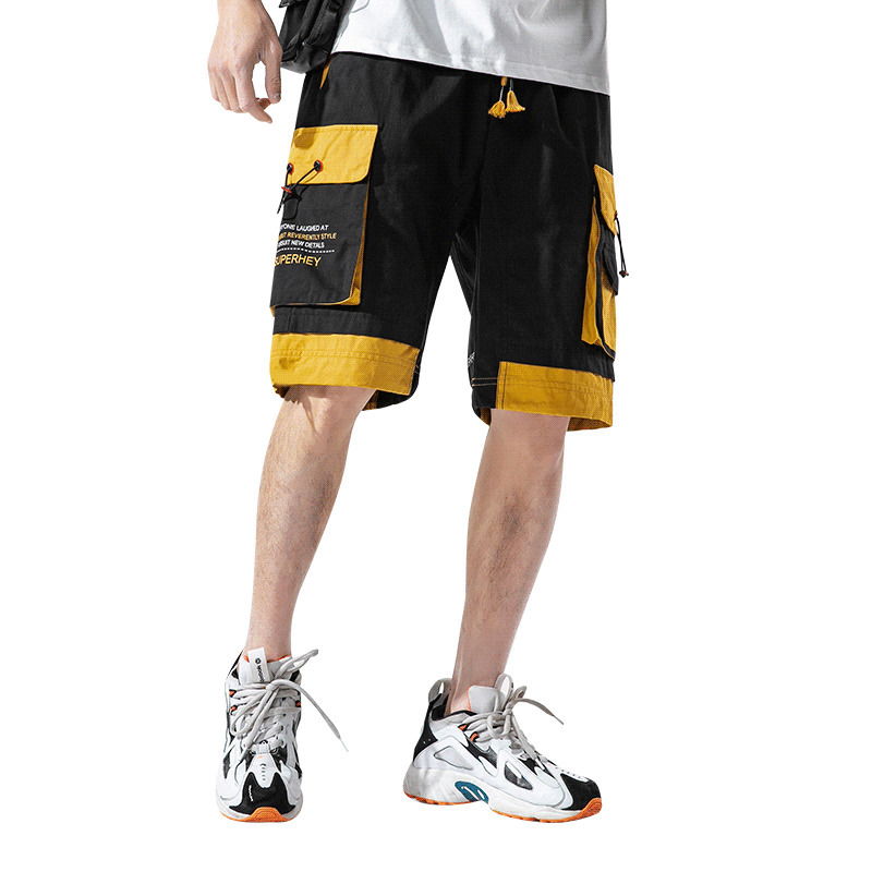 MANLORIC New Cotton Men Casual Shorts Multi Pockets Cargo Shorts Mens Casual Summer Hip Hop Baggy Streetwear Safari Style T200718