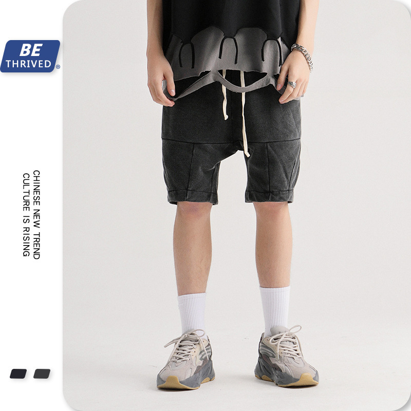 be men's wear | 2021 spring and summer make old wash off show thin version gaojiechao brand dark men's shorts, Black
be men's wear | 2021 spring and summer make old wash off show thin version gaojiechao brand dark men's shorts, Black