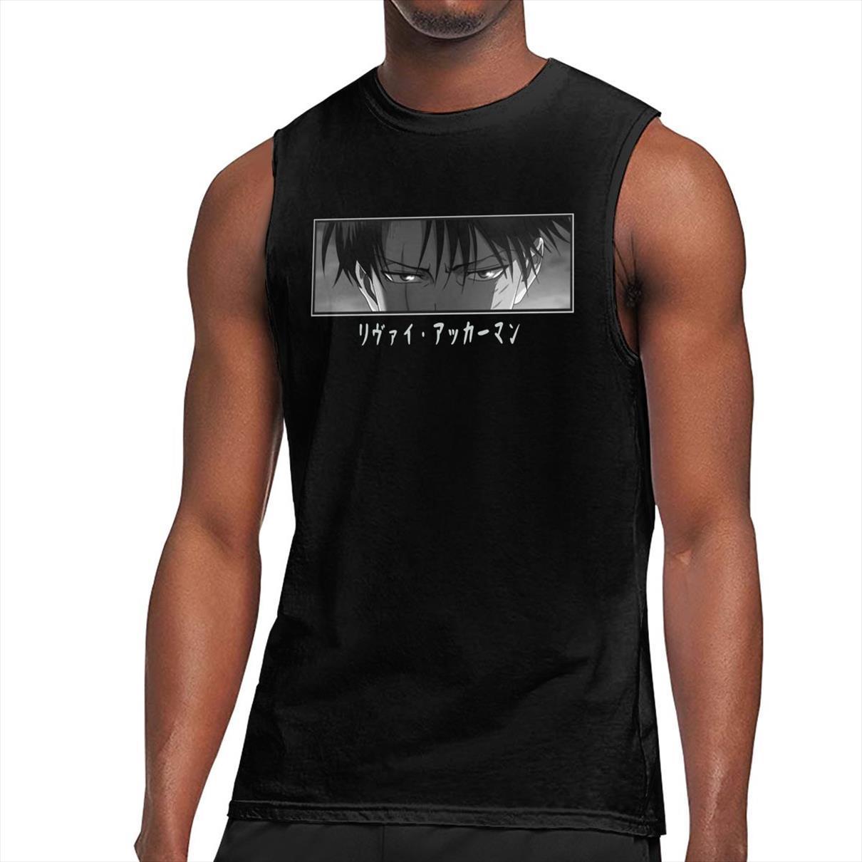 attack on titan levi mens anime eyes bodybuilding muscle tank men gyms fitness workout sleeveless male clothing vest, White;black
attack on titan levi mens anime eyes bodybuilding muscle tank men gyms fitness workout sleeveless male clothing vest, White;black