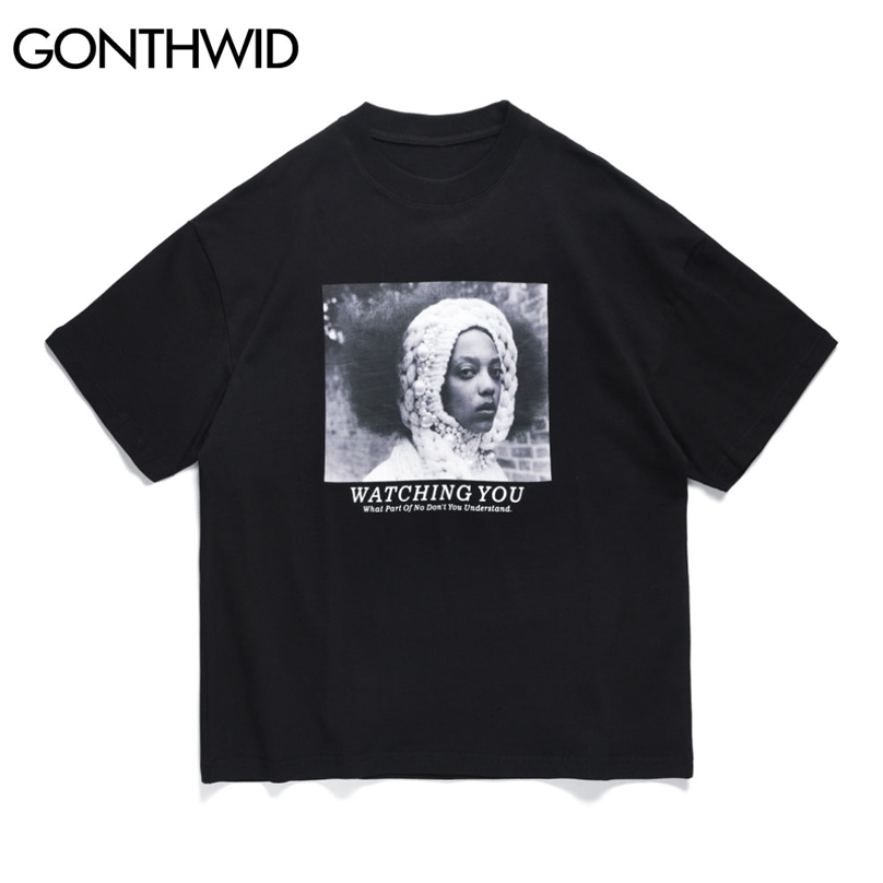 Tshirts Creative Poster Watching You Casual Tees Shirts Streetwear Hip Hop Harajuku Short Sleeve T-Shirts Summer Tops 210602, White
Tshirts Creative Poster Watching You Casual Tees Shirts Streetwear Hip Hop Harajuku Short Sleeve T-Shirts Summer Tops 210602, White