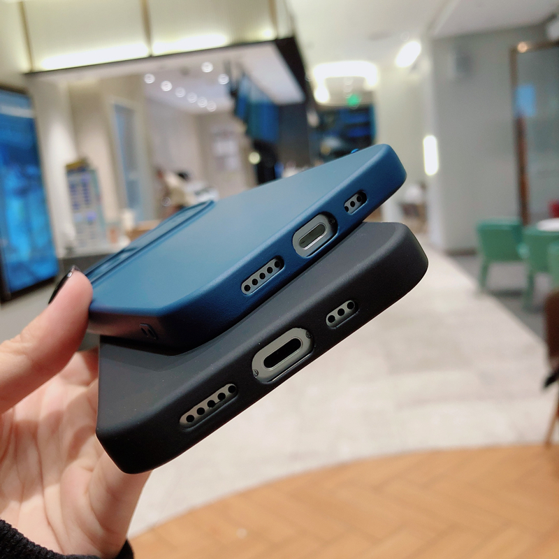 Cell Phone Cases Camera Lens Protection Liquid Silicone Case push and Pull Cover