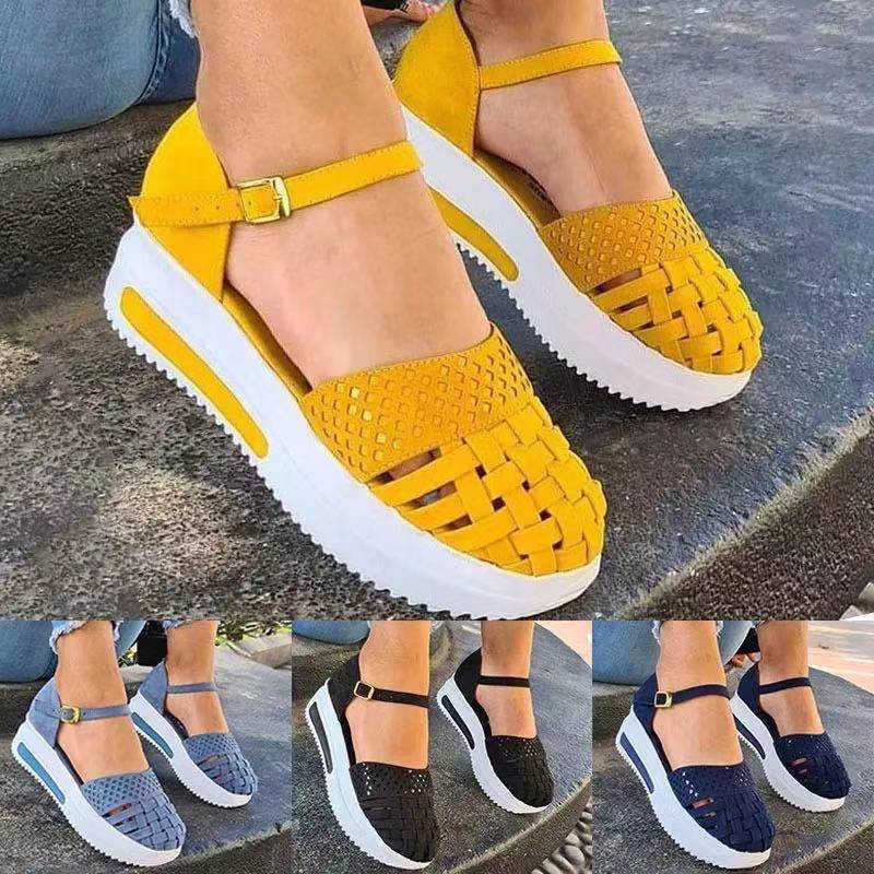 Women Hollow Out Sandals 2021 Summer Female Buckle Strap Flats Ladies Casual Increase Platform Wedges Woman Footweat Big Size 43 Y0721, Light blue
Women Hollow Out Sandals 2021 Summer Female Buckle Strap Flats Ladies Casual Increase Platform Wedges Woman Footweat Big Size 43 Y0721, Light blue