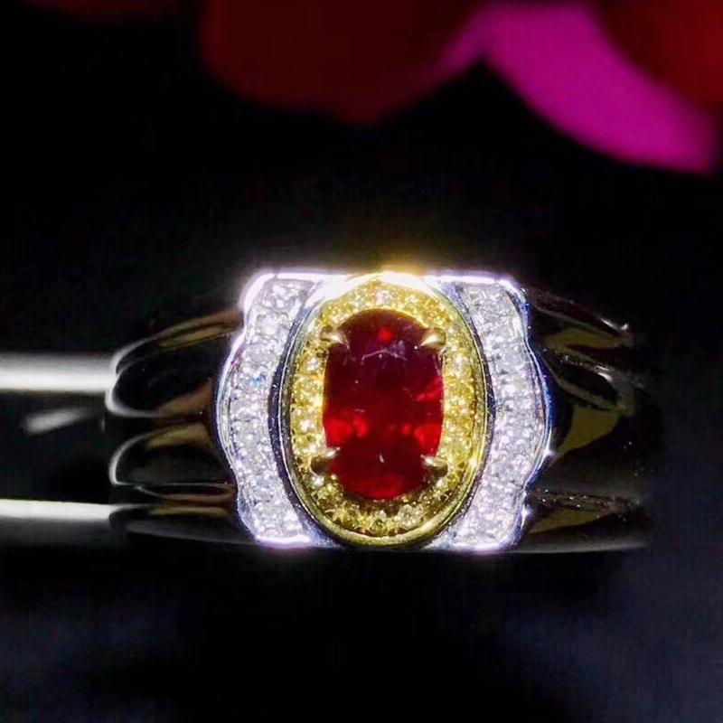 Cluster Rings Natural Real Ruby Ring Per Jewelry 4*6mm 0.6ct Gemstone 925 Sterling Silver For Men Or Women J210298, Golden;silver
Cluster Rings Natural Real Ruby Ring Per Jewelry 4*6mm 0.6ct Gemstone 925 Sterling Silver For Men Or Women J210298, Golden;silver