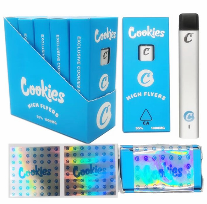 Cookies Disposable Vape Pen High Flyers Packaging 1.0ml Thick Oil Pods E-cigarette Kits Rechargeable Starter Kit Cartridges Empty 240mah Battery
Cookies Disposable Vape Pen High Flyers Packaging 1.0ml Thick Oil Pods E-cigarette Kits Rechargeable Starter Kit Cartridges Empty 240mah Battery